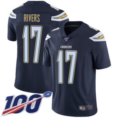 Los Angeles Chargers NFL Football Philip Rivers Navy Blue Jersey Youth Limited #17 Home 100th Season Vapor Untouchable->youth nfl jersey->Youth Jersey